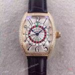 Franck Muller Vegas Replica watch Rose Gold Diamond Bezel